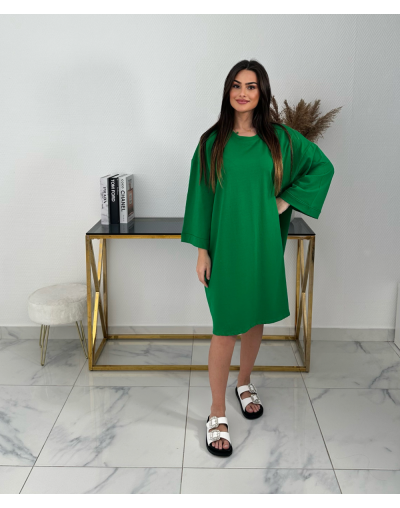 ROBE BASIQUE KHADI COURT - VERT