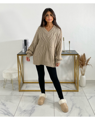 PULL EN MAILLE ILRA - CAMEL