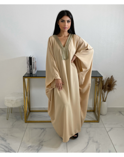 ABAYA PAPILLON - BEIGE